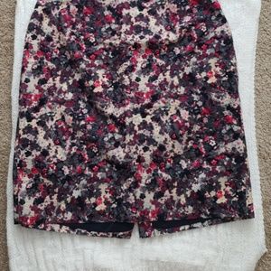 Lined cotton floral skirt